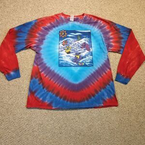 Vintage Grateful Dead Snowboard Bears Tie Dye T Shirt Mens XL Tie Dye Gildan 90s